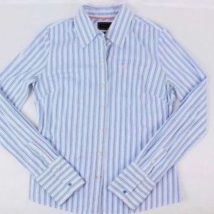 Ezra Fitch Blue & White Stripe Button Down Long SL